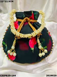 กระเป๋าราตรีลายดอกไม้สไตล์พื้นเมืองพร้อมกระเป๋าถือบุผ้าซาติน - Product Image 3