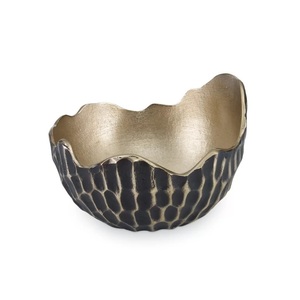 Cuenco moderno para servir frutas secas, cuenco de aluminio, Color dorado, para Hotel y restaurante - Product Image 4