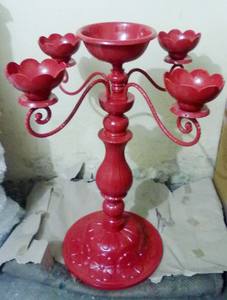 Bougeoir en cristal doré, décoration d'hôtel et de mariage, de maison - Product Image 4