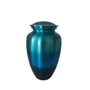 "MY BLUE HEAVEN" - CREMATION URN NEW Cremation Urn is a beautiful brass urn with a secure lid to hold the ashes of a loved one