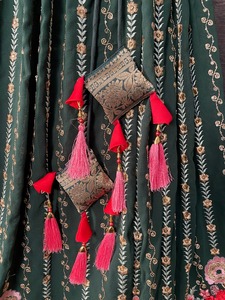 การเย็บปักถักร้อยแบบตาข่ายสำหรับเจ้าสาว,การผลิต Lehenga จากปากีสถาน - Product Image 5