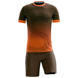 Uniforme de football d'usine maillot de football en gros t-shirt blanc personnalisé ensemble bon marché homme vêtements de football pour adultes 100% polyester léger - Product Image 6