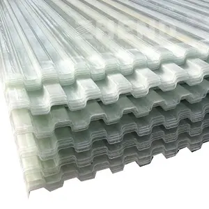 透明或不透明的绝缘弯曲玻璃钢玻璃纤维塑料板屋顶瓦