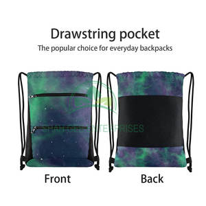 Bolsa de poliéster con cordón reutilizable con estampado personalizado a un precio económico Estilo deportivo con forro de algodón Bolsa promocional impermeable - Product Image 2