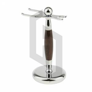 Brocha DE afeitar Soporte DE maquinilla de afeitar Soportes de brochas de afeitar de seguridad para corte de pelo Hecho de madera Acero Metal inoxidable para uso en barbería - Product Image 4