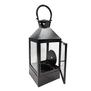 Farol cuadrado de hierro y vidrio decorativo para el hogar, con sistema de batería, color plateado, estilo moderno, soporte de vela hecho a mano, superventas - Product Image 5