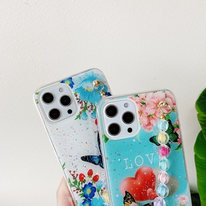 Funda para Teléfono Móvil A17 con Diseño <span class=keywords><strong>de</strong></span> Cadena, Material TPU, Patrón <span class=keywords><strong>de</strong></span> <span class=keywords><strong>Flores</strong></span> <span class=keywords><strong>de</strong></span> Dibujos Animados, Anillo Protector Antigolpes, Protector <span class=keywords><strong>de</strong></span> Cámara UV - Product Image 6