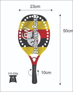 Raquetas de Tenis de Playa Personalizadas, Raqueta de Carbono y Vidrio con Logotipos y Combinaciones de Colores, Peso 310-330g, Longitud 50cm - Product Image 4