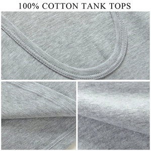 Camiseta sin mangas de algodón informal de verano para hombre, chaleco de gimnasio, camiseta de talla grande, estilo Hip Hop, técnicas lavadas de tejido de punto transpirable - Product Image 6