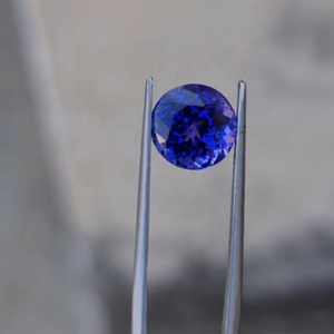 สีธรรมชาติด้านบนและที่มีคุณภาพสูงรอบรูปร่าง5.80กะรัต Tanzanite พลอยหลวมโดย Sadiya นานาชาติ - Product Image 4