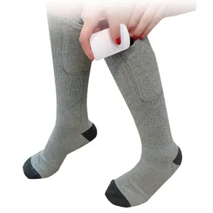 Chaussettes électriques chauffantes d'hiver à piles rechargeables Chauffe-pieds thermiques pour femmes et hommes
