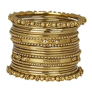 Bracelets Chuda en acrylique, bijoux cloutés, pour filles et femmes, ensemble de bracelets en métal indien
