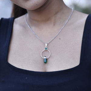 Esen-Colgante de Plata de Ley 925 con forma de lápiz, joyería con aspecto elegante y diseño clásico - Product Image 2