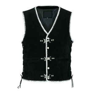 Moto Chopper style motard en cuir véritable pour Sportster Gilet vintage Sportswear - Product Image 4