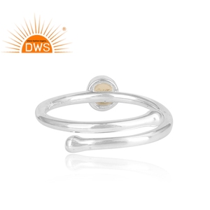 New Designer 925 Sterling <b>Silver</b> Adjustable Gemstone <b>Ring</b> with Ethiopian <b>Opal</b> Bezel Setting for Women's Party Fashion Jewelry - Product Image 4