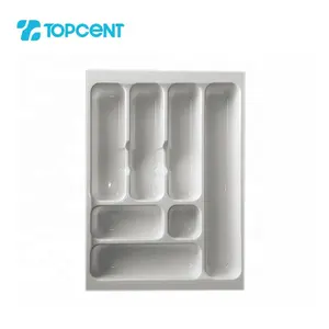 Topcent kitchen accessories adjustable cutlery moderrn plastic drawer cutlery trays