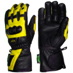 Racing Gloves Full Finger Leather Black Red Panelled Adjustable <b>Wrist</b> <b>Strap</b> Non Slip Waterproof Breathable Motocross Outdoor - Product Image 4