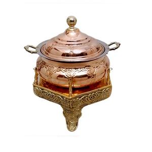 Fantastique Design En Acier Inoxydable Chauffe-Plat Avec Support En Laiton Meilleure Qualité Forme Ronde Chauffe-Plat À Vendre - Product Image 1