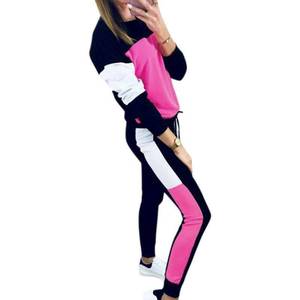 Conjunto Deportivo Casual para Mujer, Sudadera y Pantalones con Bloques de Color, Manga Larga, Cuello Redondo, Ropa de Otoño - Product Image 6