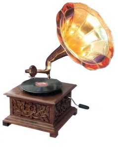 hismastersvoice蓄音機手巻きレコード　アンティークレコード付き 楽天市場】レコード 蓄音機 クラシック レトロ アナログゼンマイ