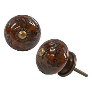 Boutons de tiroir en céramique gris blanc vintage quincaillerie chromée pour armoires de cuisine extérieur hôtel placard rangement commode - Product Image 1