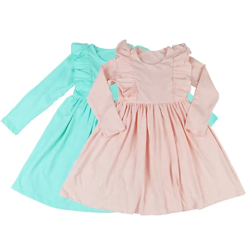 미국 소녀 아름다운 드레스 7 세 100% 코튼 봄 가을 3 개월 아기 소녀 드레스 어린이 frocks 디자인