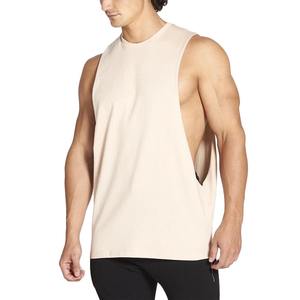 2021 100% Cotton <b>Mens</b> Bodybuilding Sleeveless Gym Top Muscle Cut Drop Armhole Blank Tank Top - Product Image 1