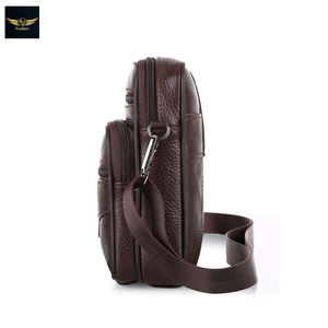 Bolsos de Mensajero de piel de vaca Bolsos de mano marrones Bolsos cruzados de cuero genuino para hombres - Product Image 5