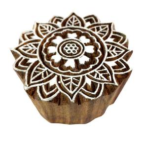 Decorative Wooden Printing Block Wood Block for Textile Fabric Stamping <b>Henna</b> Pottery DIY - Product Image 5