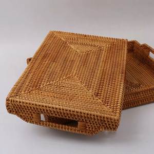 Plateaux de service en rotin fait main naturel - Product Image 3