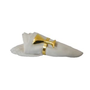 Nouveau design – Porte-serviettes en laiton doré, qualité durable, pour décoration de table de fête - Product Image 4