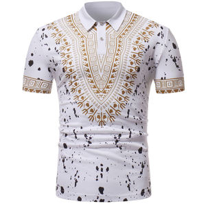 Polo con estampado Digital brillante para hombre, novedad, 2021 - Product Image 4