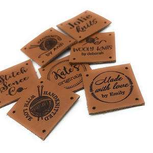Custom logo Sewing Tag <b>Accessory</b> Faux PU Leather Labels for <b>Clothing</b> - Product Image 6