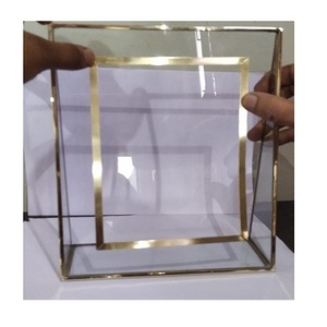 กรอบรูปทำด้วยมือทำจากโลหะและแก้วแบบโบราณสำหรับจัดแสดงบนโต๊ะ - Product Image 4