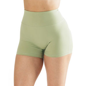 Pantalones cortos de compresión de cintura alta para mujer, novedad en pantalones cortos de compresión para gimnasio, correr, yoga, transpirables, con características técnicas lavadas - Product Image 2