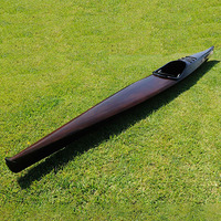 Kayak en bois et fibre de verre St. Lawrence Racing 20 avec pagaie, bateau de pêche pour 1 personne, coque en cèdre, léger, pour les lacs