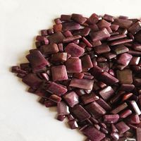 Pierre précieuse en rubis rouge de qualité AAA, taille baguette naturelle, certifiée IGI