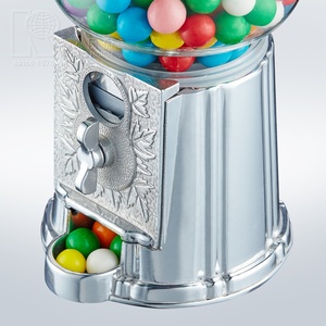 Kwang Hsieh 9" Vending Aluminum Alloy & Glass Globe 13oz Jelly Bean Gumball Bulk Wholesale OEM Factory Supply - Product Image 4