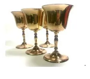 Antique Brass Wine Goblet Engraved Chalice Handmade Metal Drinking Cup Luxury Barware Glassware Wedding Party Bar <b>Table</b> Decor - Product Image 1