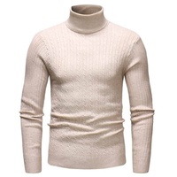 Suéter de Punto para Hombre, Cuello Redondo, Corte Ajustado, Talla Grande, para Invierno