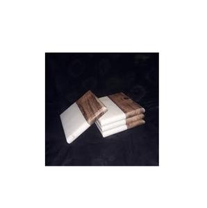 100% Dark Wood Color Marble and Wood <b>coaster</b> High Quality <b>White</b> Marble and Wood <b>Coasters</b> for Home Use Factory Wholesale - Product Image 1