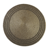 Set de table rond classique en perles de verre pour les fêtes de Noël et du Nouvel An et les mariages - Nappe de table
