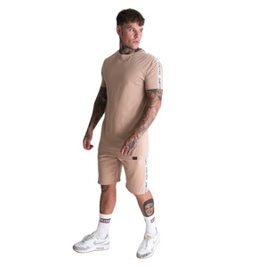 Chándal informal de manga corta para hombre, conjunto de ropa deportiva para correr, trotar, camiseta y pantalones cortos - Product Image 4