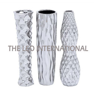 Vase à fleurs de couleur noire Ensemble en métal en aluminium de 2 balcons Salon Chambre à coucher Hôtels Restaurant Vase de banquet - Product Image 4