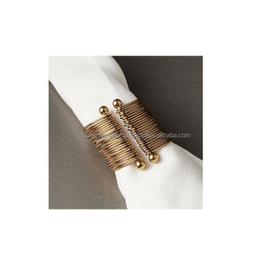 Anneaux de maintien de serviette en métal de luxe de haute qualité en fer cuivré pour tables, mariages, restaurants et hôtels - Product Image 4