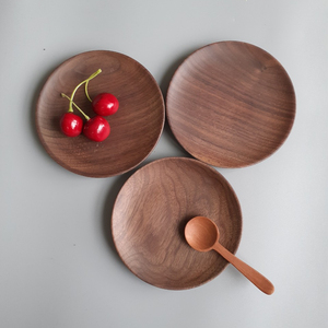 Placa de madera antigua oscura, nogal, posavasos de madera barato - Product Image 1