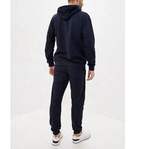 Conjunto de chándales para correr deportivos de contraste informales para hombre, Sudadera con capucha de 2 piezas, pantalones de chándal de lana de invierno de talla grande, chándal informal de invierno - Product Image 2