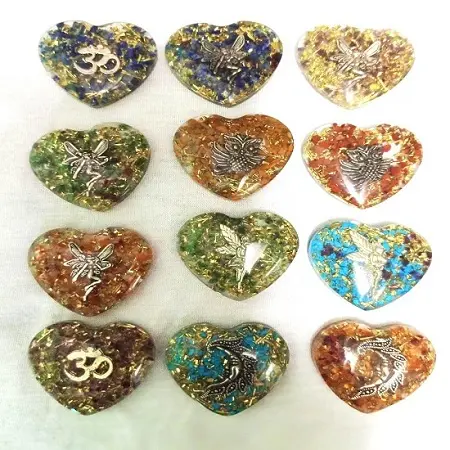 Natuurlijke Edelsteen Orgone Chips Hangers Met Metalen Bedels Crystal Craft Orgone Mode Sieraden Ketting En Hangers