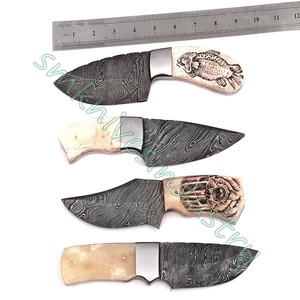 Custom Hand Made Damascus Skinning knifes/Hunting Knives Twist pattern Blade Lot of 5 pieces (smk1530) - Product Image 4