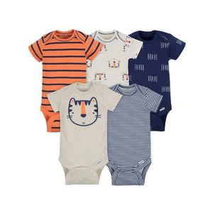 Mameluco de bebé de algodón orgánico 100% al por mayor mono unisex personalizado de manga larga con Vestido de estilo Ins para bebés niñas y niños - Product Image 1